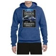 thumbnail image 2 of Ford Truck Parking Only Sign Gift for Owners of Ford Trucks | Mens Cars and Trucks Hooded Sweatshirt Graphic Hoodie, Vintage Heather Blue, Medium, 2 of 3