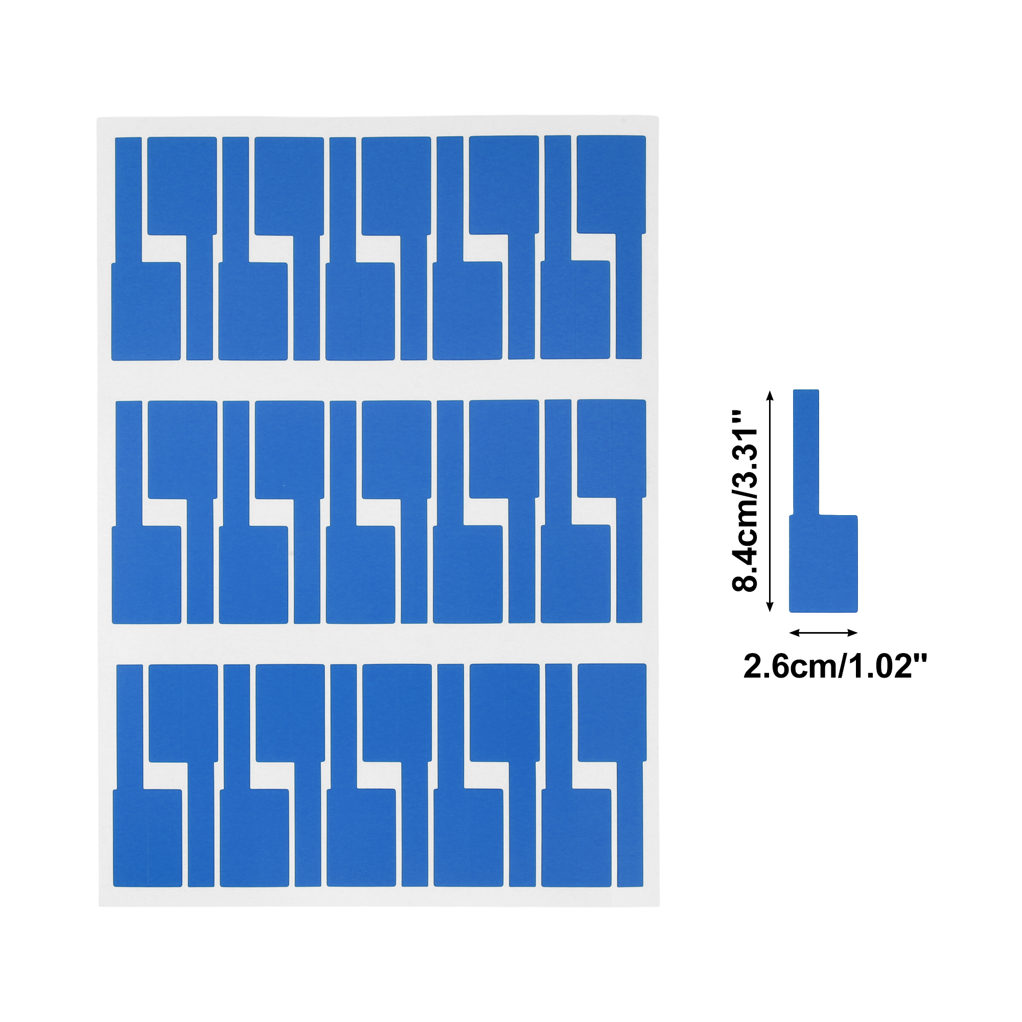Unique Bargains Handwritable P-Type Gift Stickers 3.31"x1.02" 6 Pcs Blue