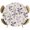 Purple, linen, variant on Elastic Fitted Round Tablecloth, Pink Grey Botanical Waterproof Stretch Table Cover for 36"-44" Tables, Rustic Country Spring Floral Summer Leaf Washable Outdoor Tablecloths for Patio, Picnic