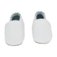 thumbnail image 4 of BOBOGOJP Soft Leather Baby Shoes Moccasins Slip-on Boys Girls Slippers with Elastic Ankle, Anti-Slip First Walking Crib Shoes for Infant Toddlers White for Size 14=XL, 4 of 5