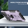 thumbnail image 6 of iPhone 12 Pro Case with Slide Camera Cover & Kickstand, TECHCIRCLE Rugged Military Grade Protective Cover Ring Stand Magnetic Case for iPhone 12 Pro 6.1", Lightpurple, 6 of 7