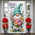 thumbnail image 3 of Green Polka Dot Spring Banner White Bearded Spring Display Pink Peony Yellow Daisy Floral Backdrop for Spring Party Garden Decoration Outdoor Event, 3 of 9