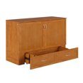 thumbnail image 3 of AFI Alara Queen Solid Wood Murphy Bed Chest with Drawer and Charger, Light Toffee, 3 of 8