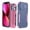 Navy+Pink, variant on SaniMore for iPhone 13 Pro (6.1" 2021) Case, [Sliding Camera Window] Wireless Charging Shockproof Drop Resistant Hybird PC TPU Anti-slip Heavy Duty Protective Shell for iPhone 13 Pro, Navy Blue