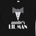 thumbnail image 4 of Inktastic Auntie Lil Man Tuxedo Front Boys Baby T-Shirt, 4 of 5