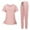 Pink, variant on RQYYD Scrub Set for Women V-Neck Scrub Top & Classic Jogger Scurb Pant Medical Uniform Comfortable Nursing Suit