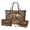 Brown - Elephant Floral, variant on DISNIMO Hippie Skull Print Handbag and Wallet Set Rose Print Tote Shoulder Bag with Cosmetic Purse Pouch Fashion Top Handle Satchel Handbag