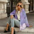 thumbnail image 4 of SCRAWLGOD Galaxy Cardigan Jackets for Women Dressy Sweaters for Women Fall Clothes Long Sleeve Open Front Cardigan for Women Long Comfy Sweatshirt Cardigan Women Picnic Size S, 4 of 7