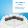 thumbnail image 5 of WellBefore N95 Mask - NIOSH Approved (White, Pack of 100), Lightweight design, Breathable and comfortable for long periods of wear, N95 Masks For Adults helps filter Pollen and Dust, Universal Fit, 5 of 5