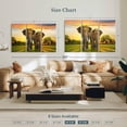 thumbnail image 4 of Elephant Stock Elephant Sunset Duo Wall Art - Horizontal Multi Panel Canvas - Living Room Wall Decor - Animal Multi Panel - Green And Gray Decor - 57" x 36", 4 of 8