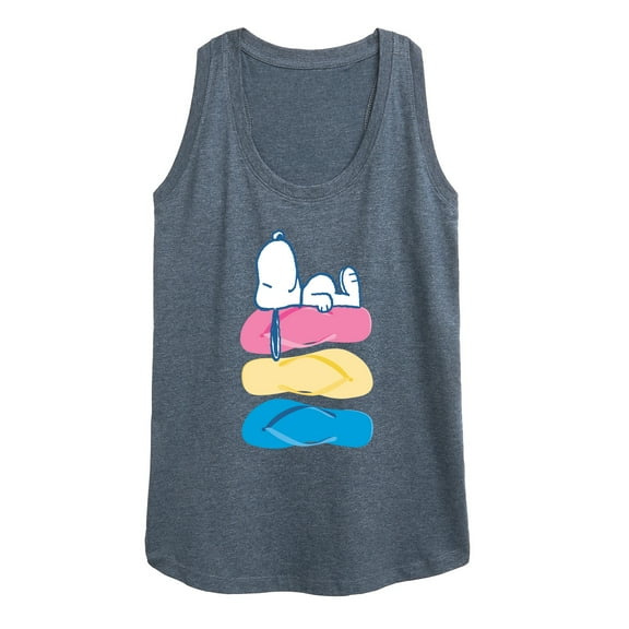 Peanuts - Summer Edition - Snoopy & Flip Flops - Women's Racerback Tank Top
