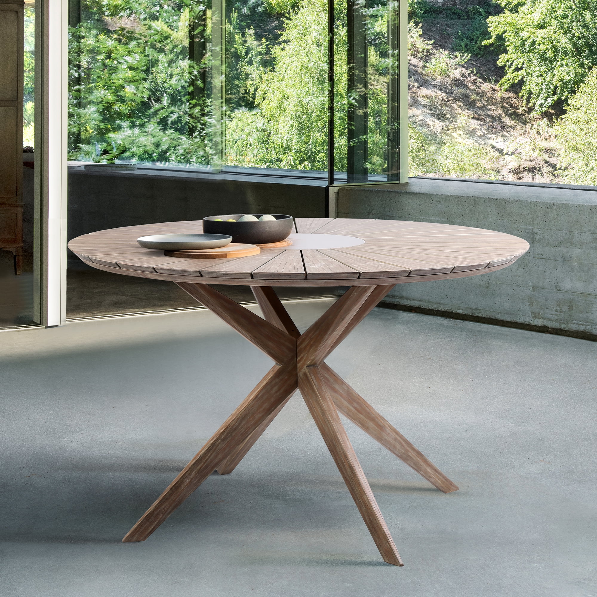 Teak Outdoor Round Dining Table