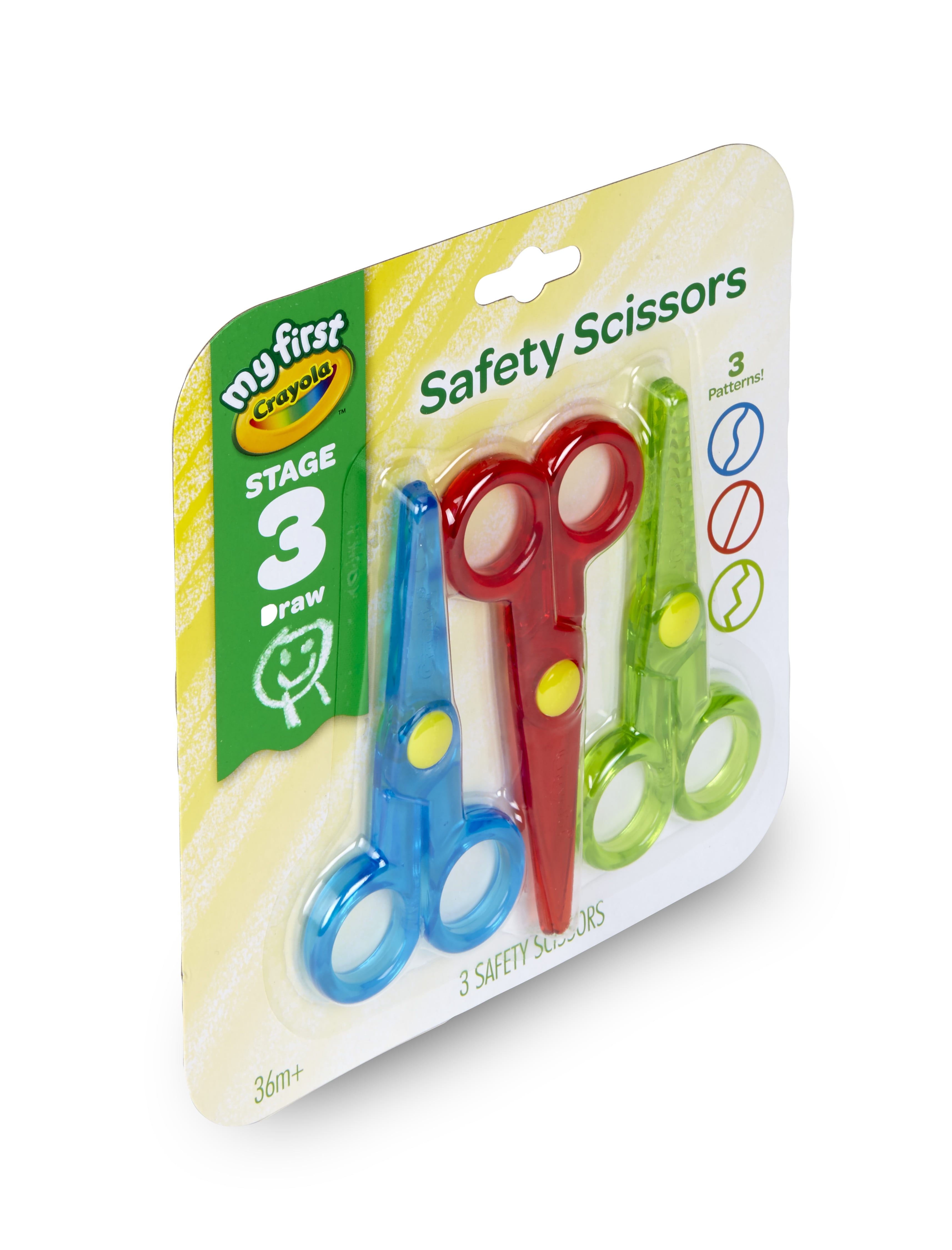 Crayola My First Safety Scissors, Preschool Supplies, Toddler Scissors,  School Supplies, 3 Ct
