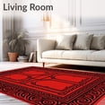 thumbnail image 2 of ODIKA 2'x3' Machine Washable Non-Slip Area Rug, Celtic Knot Interlaced Throw with Anti Slip Technology High Traffic Rug with Pad, Red, 528555, 2 of 8