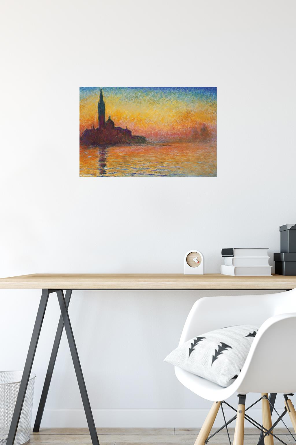San Giorgio Maggiore At Dusk by Caude Monet Wall Poster, 14.725" x 22.375"