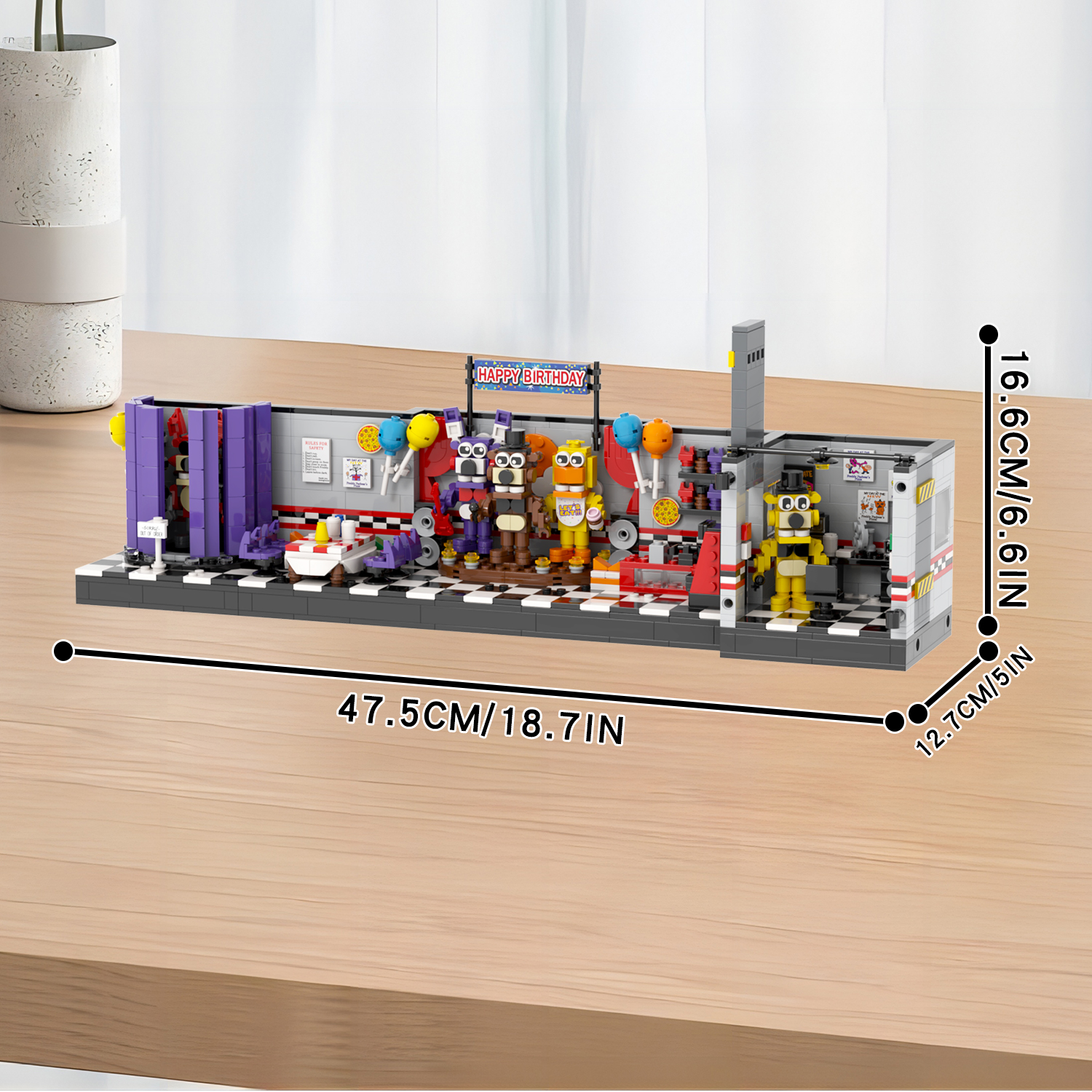 MOOXI Five Nights Stage Building Blocks Toys,FNAF Classic Horror Game Building Set,Halloween Birthday Gifts for Boys and Girls(1338pcs)