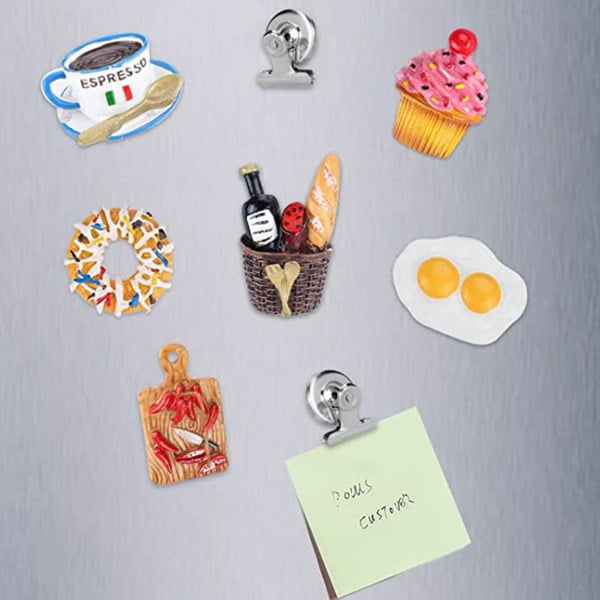 Kabelbane Alice Enhed Fithood Refrigerator Magnets Fridge Magnets, Cute 3D Resin Simulation Food  Magnets Daily Kitchen Small Fridge Magnet Decorative Refrigerator Magnets,  Perfect for Refrigerators, Whiteboards, Maps - Walmart.com
