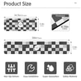 thumbnail image 3 of Yayeee Faucet Mat for Kitchen Sink 14.7" Diatomite Long Splash Guard Pad, Black and Gray Plaid Pattern, 3 of 7