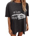 thumbnail image 1 of Camiseta de manga corta suelta con estampado de manga caída de Halloween para hombres y mujeres Pompotops hfajkhk140177, 1 of 9