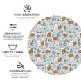 thumbnail image 3 of Honeii Cute Rabbit Hold Carrot Print Leather Coaster Set of 4, Ideal for Safeguarding Your Furniture from Drinks Spills and Effortless Cleanup-Round Shape, 3 of 6