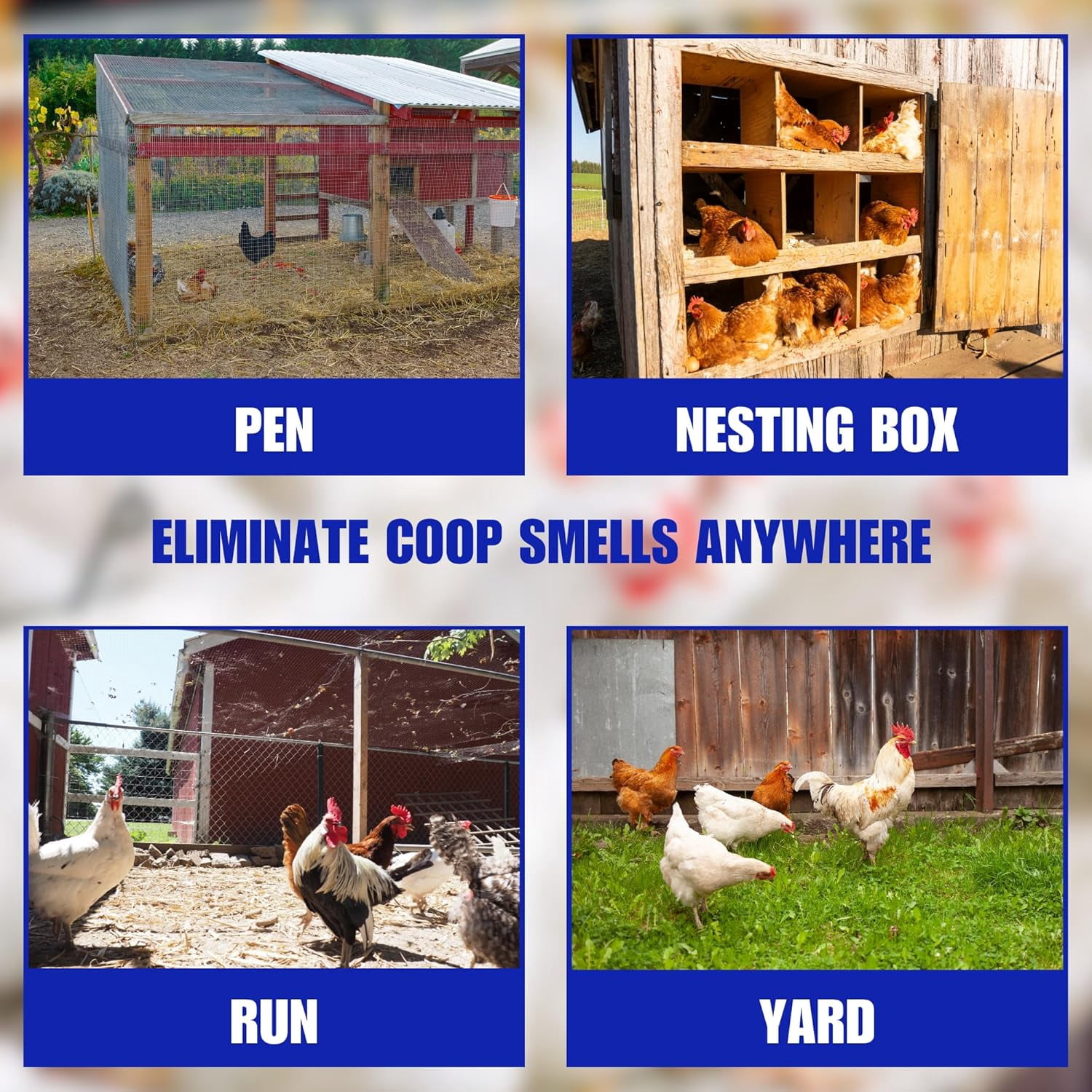 SMELLEZE Natural Chicken Coop Smell Deodorizing Granules: 2 lb. Stinky Coop Refresher That Works Safely