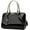 Black, variant on Glossy Women Handbag Patent Leather Large Size Top-Handle Bag Shiny Shoulder Bag Tote Evening Purse Party Satchel