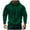 Green, variant on Men Hoodies Solid-Color Fashionable Pocket Zipper Drawstring Casual Sports Long Sleeve Cardigan Hooded Sweatshirt