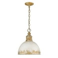 thumbnail image 3 of Golden Lighting Alison 1-light Pendant in Vintage Gold and Antique Ivory shade, 3 of 6