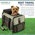 thumbnail image 6 of Katziela Quilted Companion Pet Carrier - Comfortable - Airline Approved (Large Black) Pack 1, 6 of 7
