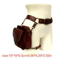 thumbnail image 3 of Medieval Waist Belt Drop Leg Bag Thigh Pouch Steampunk Waist Pack Bag, 3 of 12