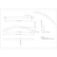 thumbnail image 2 of Elements 4307305 Verona 7-9/16" (192 Mm) Center To Center Tapered Arch Cabinet Handle /, 2 of 2