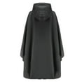 thumbnail image 4 of Rain Jackets for Unisex Black Fashion Jacket Coat Hooded Raincoat Adults Teens With Pockets, 4 of 8