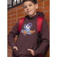 thumbnail image 2 of Cute Blue Bird Riding Airplane Hoodie Juniors -Image by Shutterstock,  Large, 2 of 4