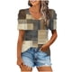 thumbnail image 2 of Puntoco Liquidación de blusas cortas para mujer, blusa holgada informal de manga corta a la moda para mujer, 2 of 5