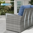 thumbnail image 7 of ECOPATIO Outdoor Patio Furniture Set, Outdoor Sectional Sofa, Outdoor Furniture Set Patio Couch Set Porch Balcony Furniture, 4 Piece Patio Conversation Set for Outside Furniture (Blue), 7 of 7