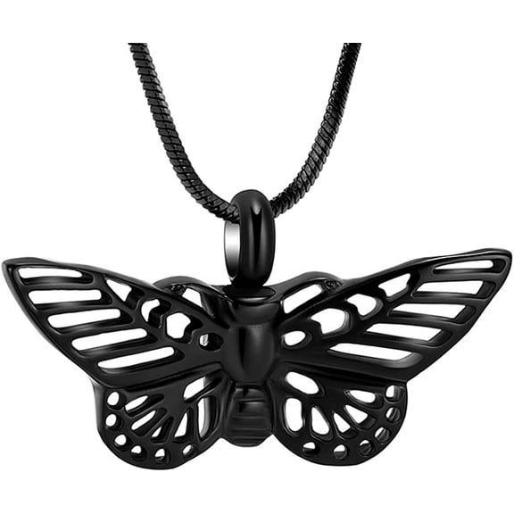 Butterfly Urn Necklace for Ashes Stainless Steel Ashes Cremation Jewelry Keepsake Pendant Cremation Jewelry for Ashes Memorial Keepsake Pendant for Women