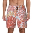 thumbnail image 2 of Picia Corals pattern Mens Swim Trunks with Compression Liner Stretch Beach Shorts Quick Dry with Zipper Pockets No-Chafing Board Shorts-XX-Large, 2 of 9