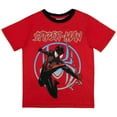 thumbnail image 3 of Marvel Avengers Miles Morales Boys Short Sleeve T-Shirt, Tank Top and Mesh Shorts Set for Kids (Sizes 4-8), 3 of 5