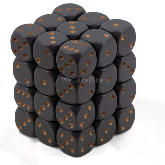 Set de dados Chessex DND D&D 36 Poliédrico Gris Oscuro Cobre