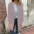 thumbnail image 2 of HUJlwoi Womens Cardigan Open Front Solid Color Soft Wool Blend Outerwear Tops with Pocket Side Split Coat Warm Fall Winter Clothes, 2 of 7