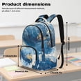 thumbnail image 7 of SEANATIVE School Backpack for Kids Lightweight Children Bookbag Travel Daypacks with Front & Side Pockets Students Rucksack for Middle High School, Marble Blue Gold, 7 of 7