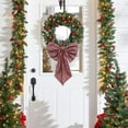 thumbnail image 6 of HmNPlay Large Christmas Velvet Wreath Bow Front Door Hanger 13.78x9.84 Inch Burgundy Holiday Decoration Ornament for Xmas Indoor Outdoor Window Wall Home Decor 1 Pack, 6 of 7