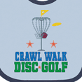 thumbnail image 4 of Inktastic Crawl Walk Disc Golf Boys or Girls Baby Bib, 4 of 4