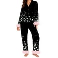 thumbnail image 2 of BILIKEYU Women's Red Valentine Pajama Set Fleece Warm Pink, 2 of 5