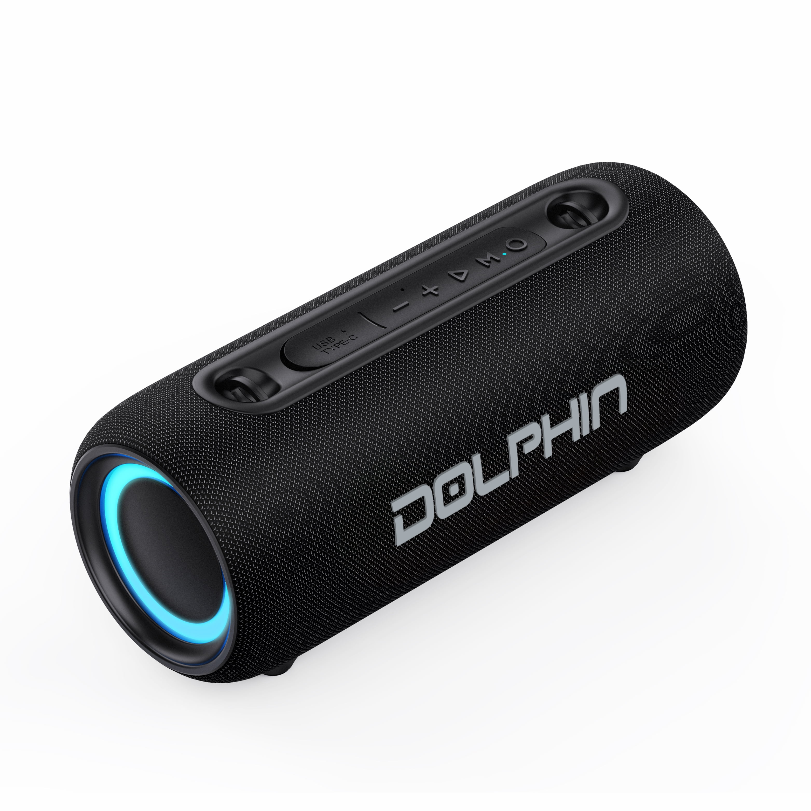 Dolphin LX-30 Waterproof Bluetooth Speaker, 26W Loud Portable Boombox, Water Resistant IPX5, Long-Lasting Battery, Bass, 5.3, Pool, Shower, Beach, Outdoor w Shoulder Strap, Rechargeable