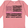thumbnail image 4 of Inktastic Breast Cancer Awareness Pink Ribbons and Flag Boys or Girls Long Sleeve Baby Bodysuit, 4 of 5