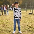thumbnail image 5 of Abcomgle Kids Long Sleeve Shirt Boys 10-12 Fashion 3D Print Crewneck T-Shirts for Kids Boys Fall Basic Top for Boys Cotton Shirts for Boys, 5 of 6