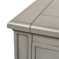 thumbnail image 3 of Jennifer Taylor Home Dauphin Gold Accent 5-Drawer Wood Executive Desk Grey Cashmere Rubber Wood & Veneer, 3 of 11