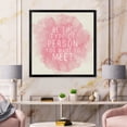 thumbnail image 3 of Designart 'Be The Person You Want To Meet on Pink' Traditional Framed Art Print, 3 of 4