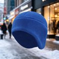 thumbnail image 3 of Fuzz Ear Flap Beanie Hat for Men Thermal Windproof Winter Skull Cap with Ear Covers Blue Free Size, 3 of 5